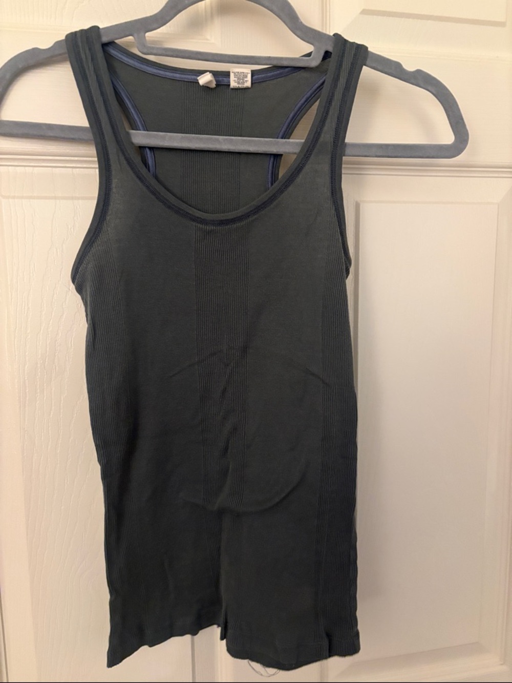 Moth Anthropologie Dark Charcoal Ribbed Tank Top